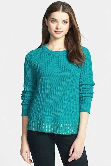 blue michael kors blocked crewneck raglan sweater|MICHAEL Michael Kors Sweaters and pullovers for .